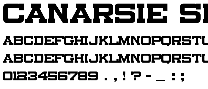 Canarsie Slab JL font